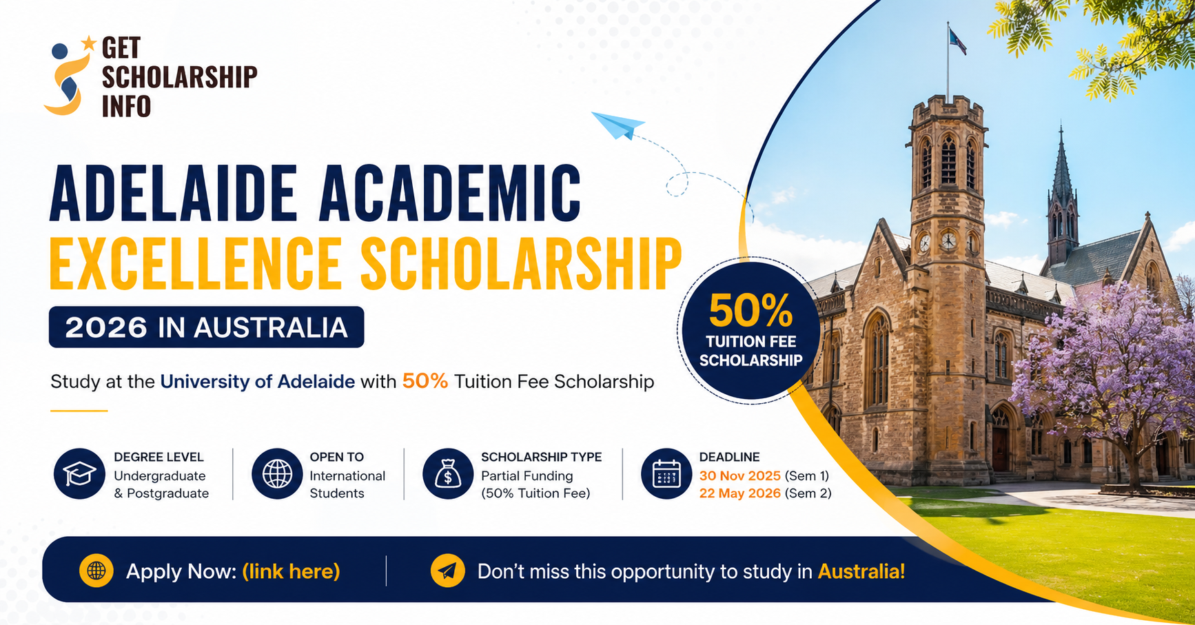 Adelaide Academic Excellence Scholarship