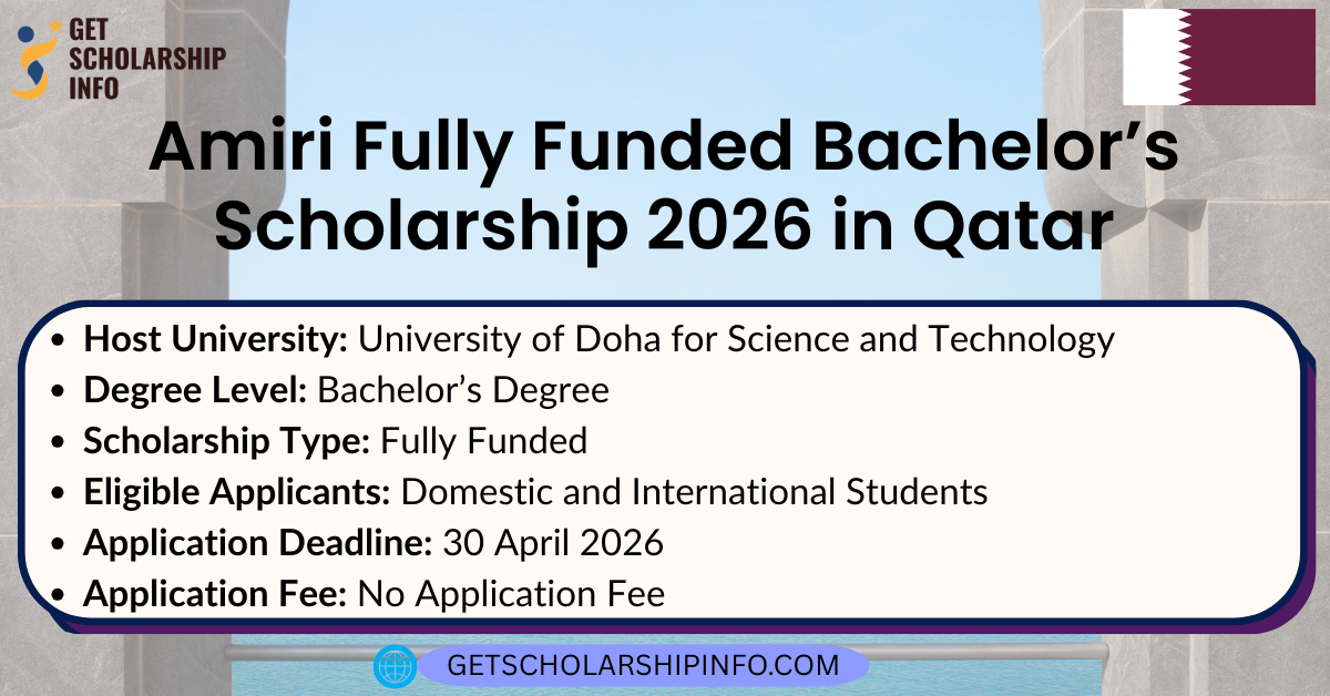 Amiri Fully Funded Bachelor’s Scholarship 2026 in Qatar