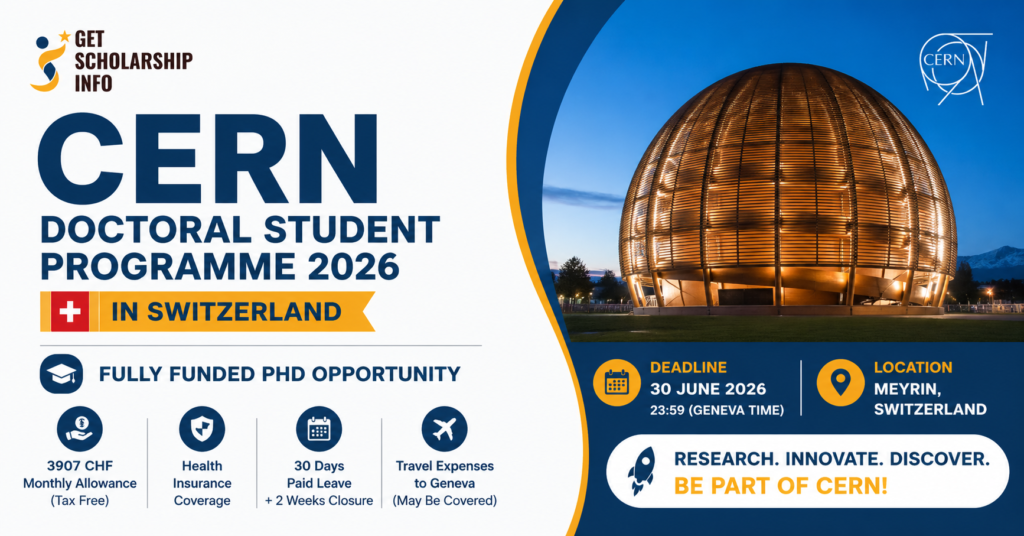 CERN Doctoral Student Programme 2026 in Switzerland | Fully Funded PhD