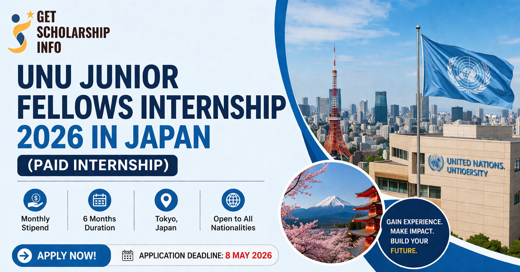 UNU Junior Fellows Internship 2026 in Japan (Paid Internship)