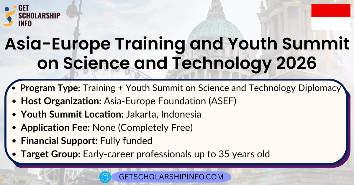 Asia-Europe Training and Youth Summit on Science and Technology 2026