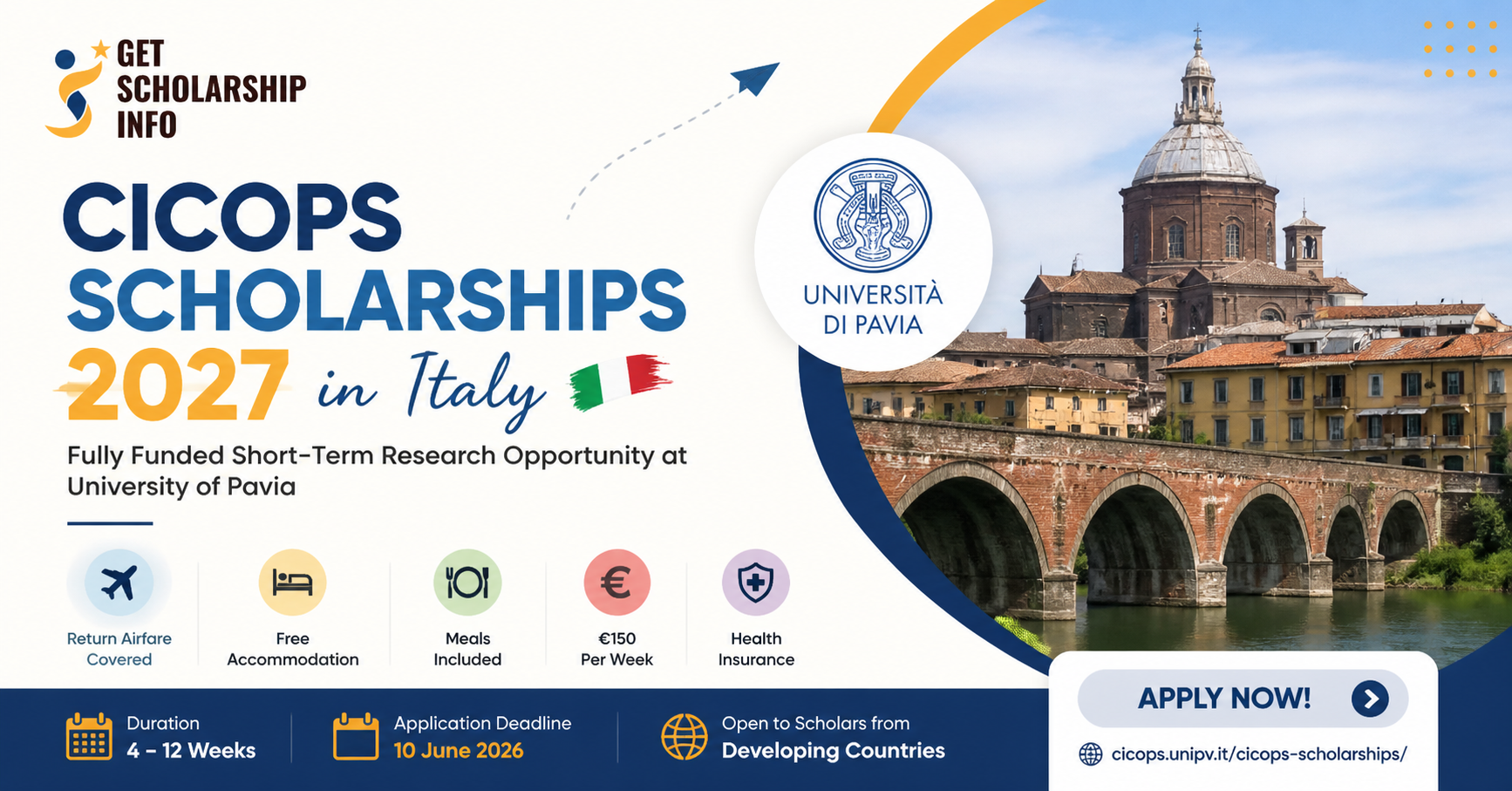 CICOPS 2027 scholarship opportunity in Italy