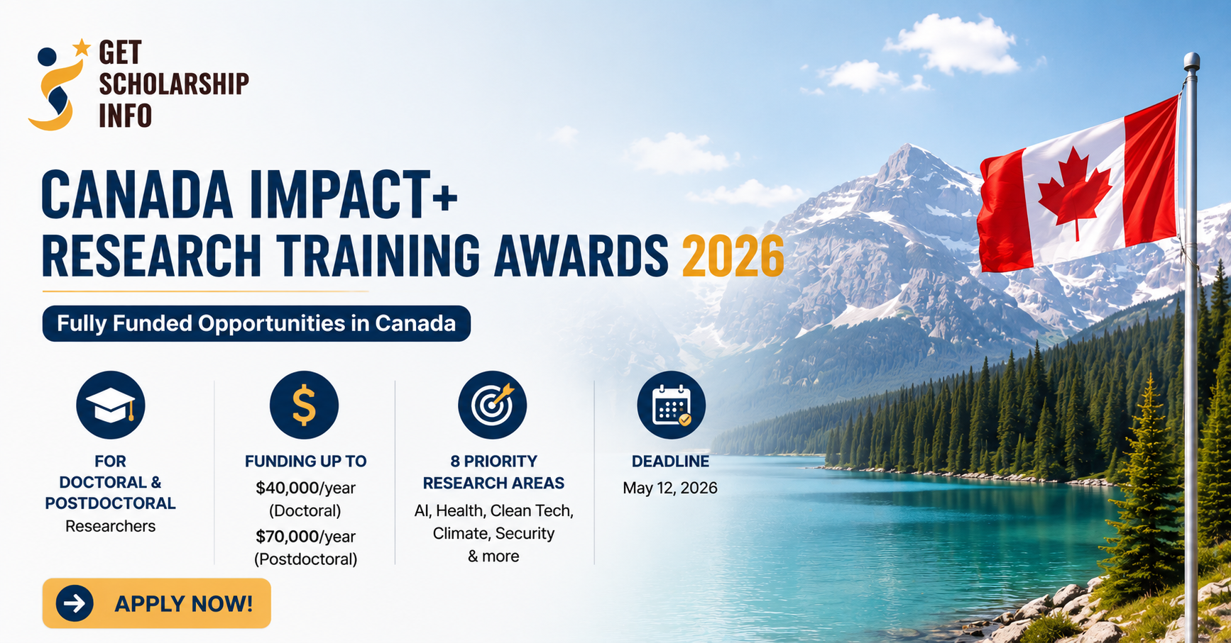 Canada Impact+ Research Training Awards 2026