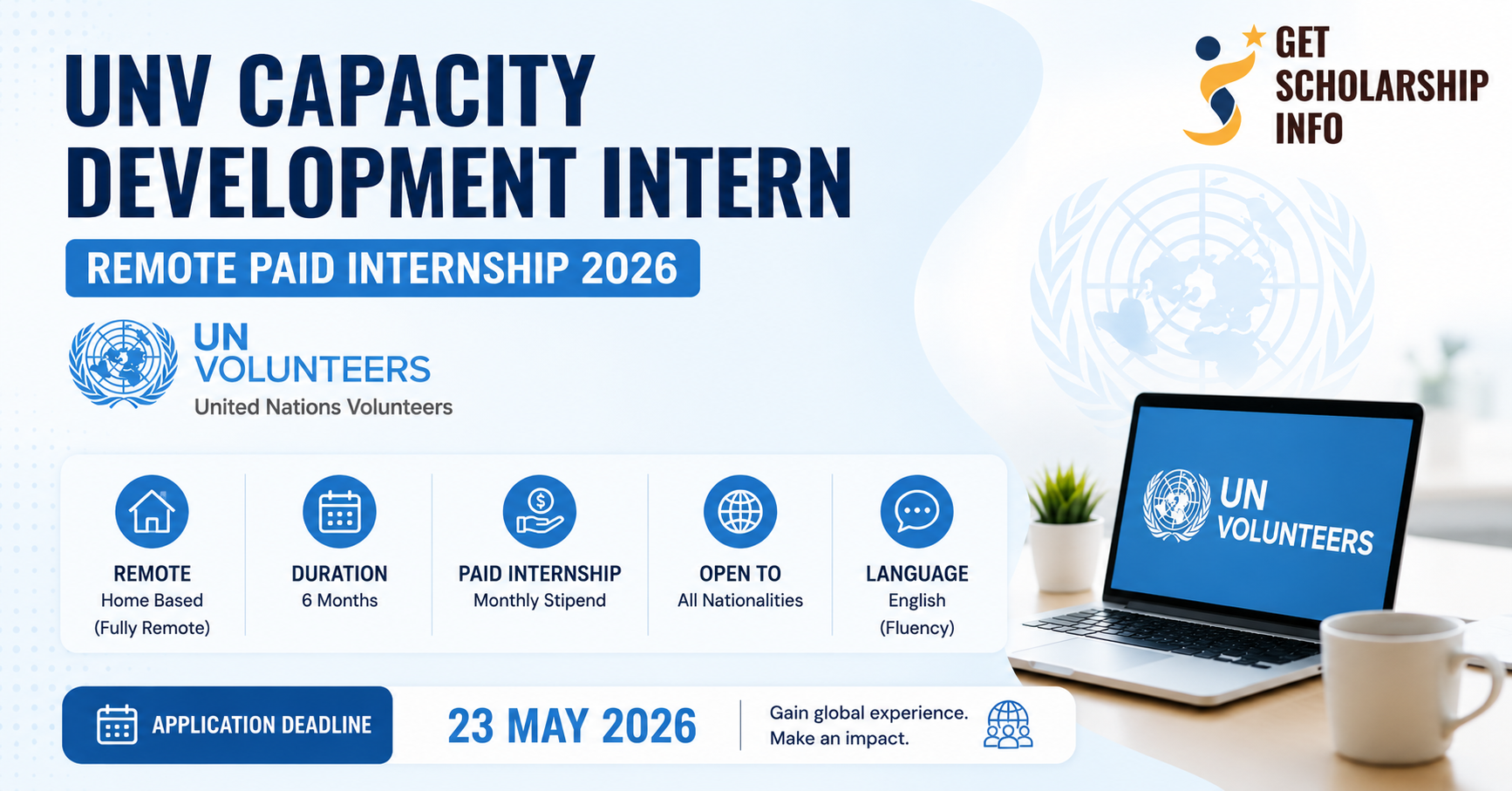 UNV remote internship opportunity 2026