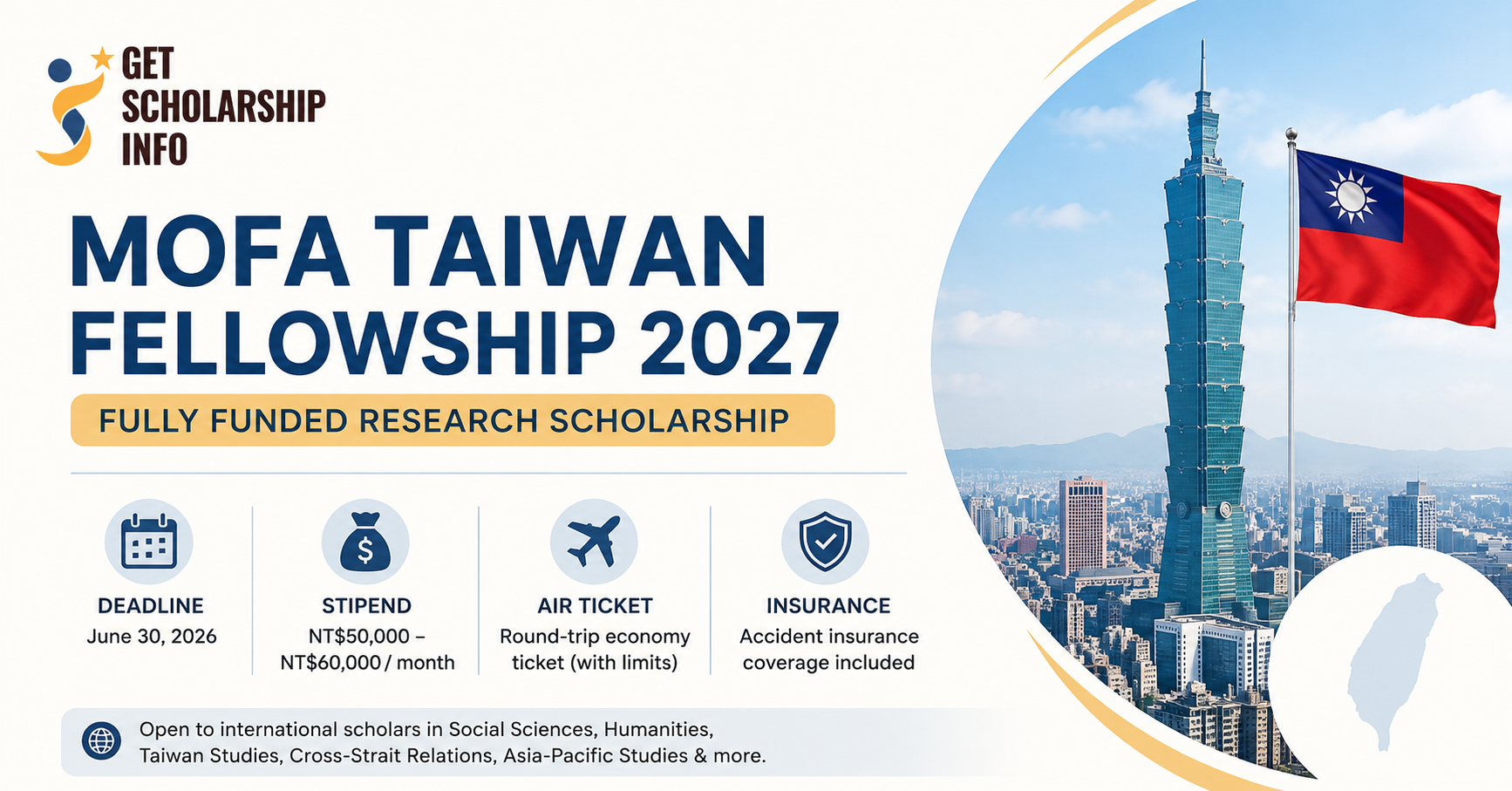 MOFA Taiwan fellowship 2027