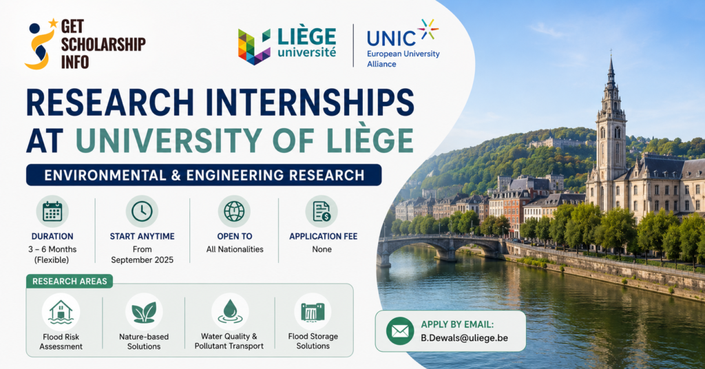 Research internships at University of Liège