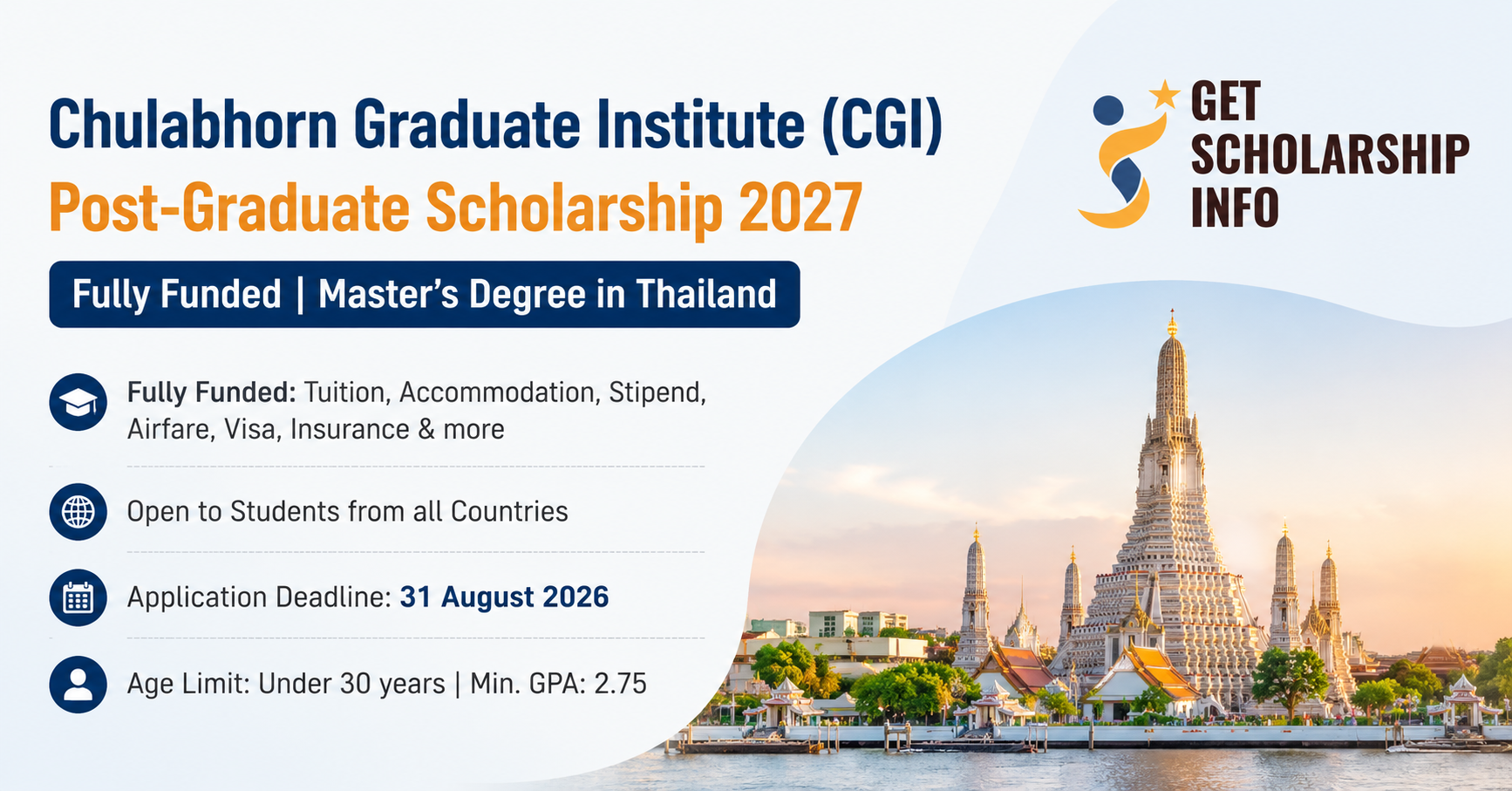 Chulabhorn Graduate Scholarship 2027