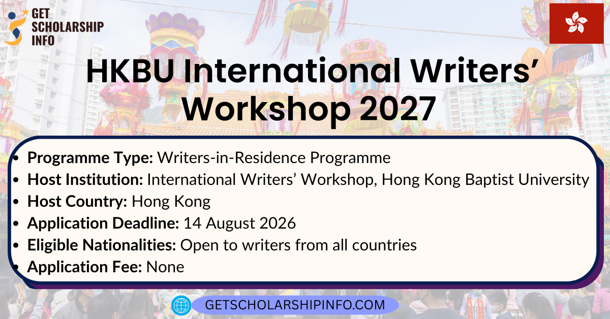 HKBU International Writers’ Workshop 2027 Writers-in-Residence Programme