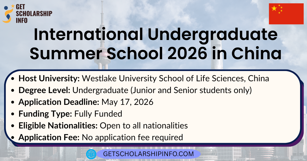 International Undergraduate Summer School 2026 in China