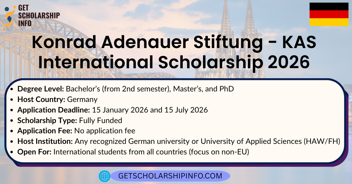 Konrad Adenauer Stiftung - KAS International Scholarship 2026