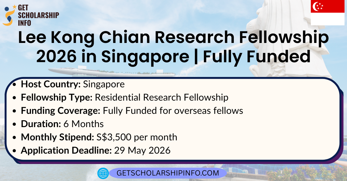 Lee Kong Chian Research Fellowship 2026 in Singapore | Fully Funded