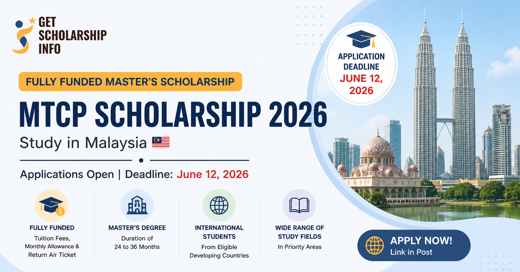 MTCP scholarship 2026 application