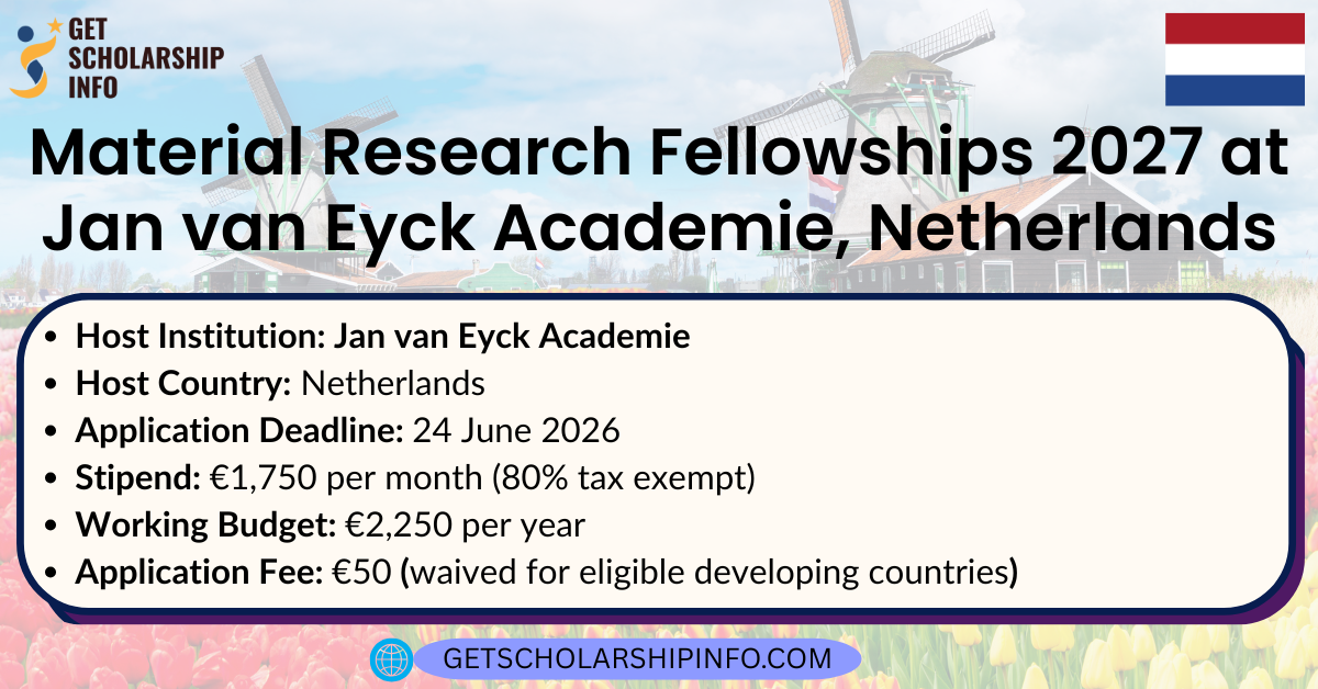 Material Research Fellowships 2027 at Jan van Eyck Academie, Netherlands