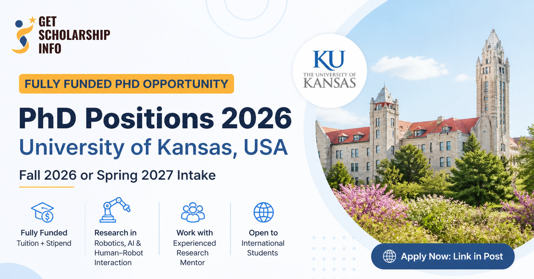 PhD positions 2026 at KU