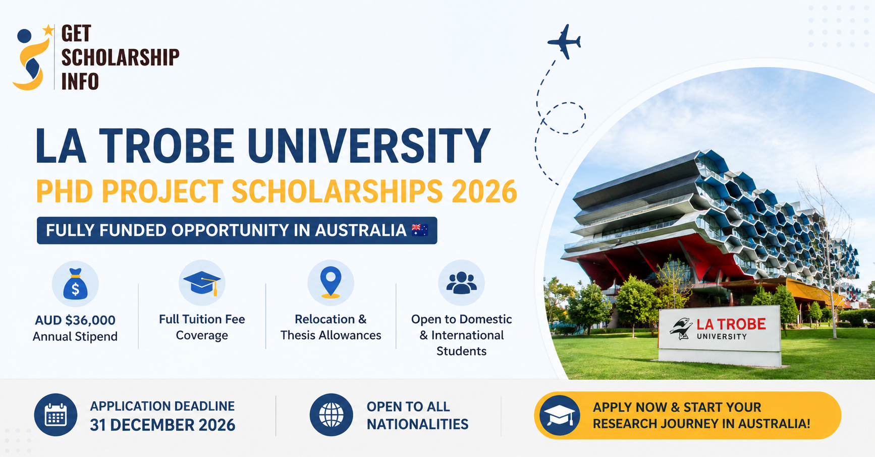 PhD scholarships at La Trobe University