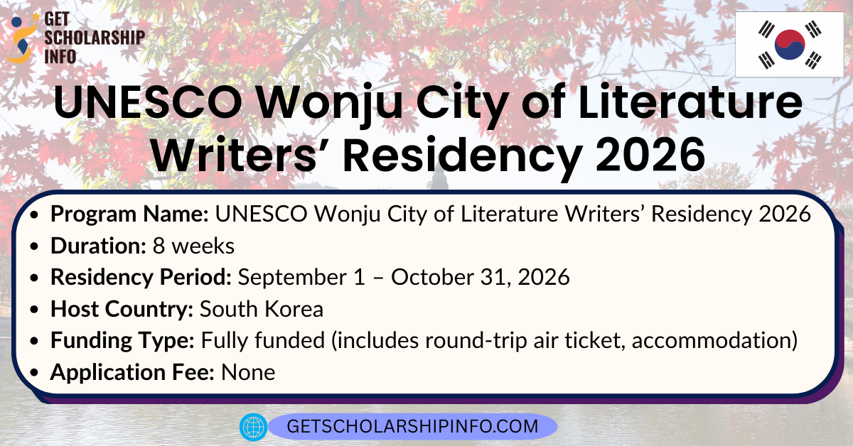 UNESCO Wonju City of Literature Writers’ Residency 2026