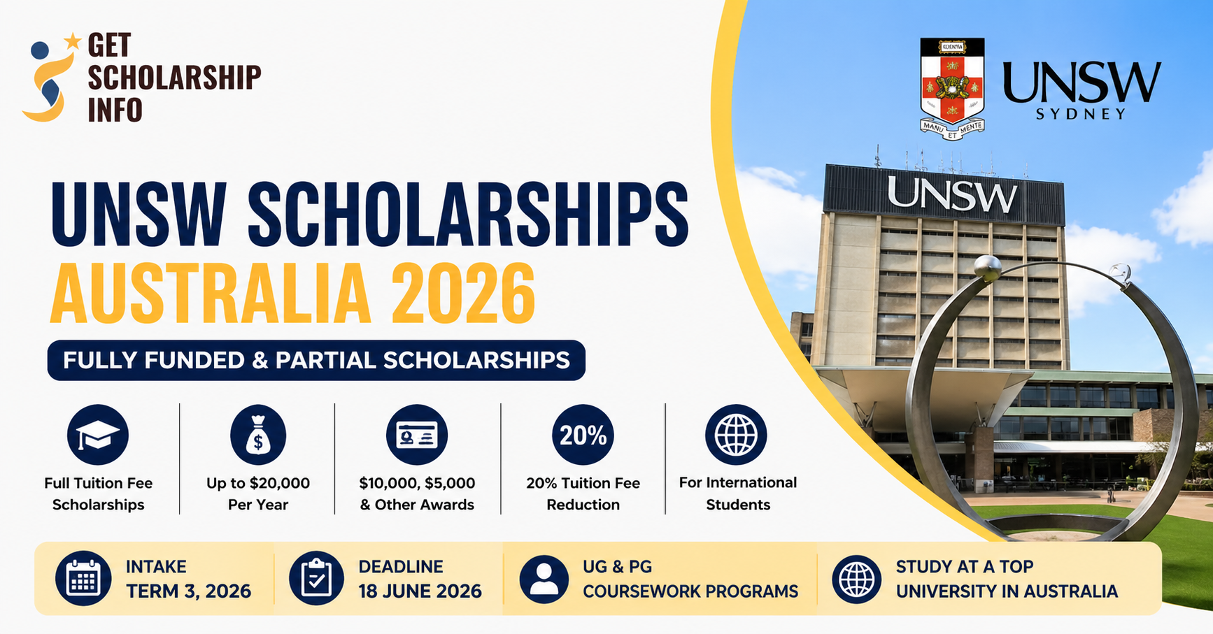 UNSW 2026 scholarships