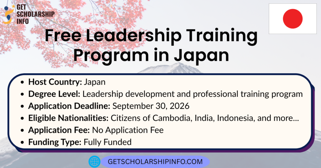 Free Leadership Training Program in Japan