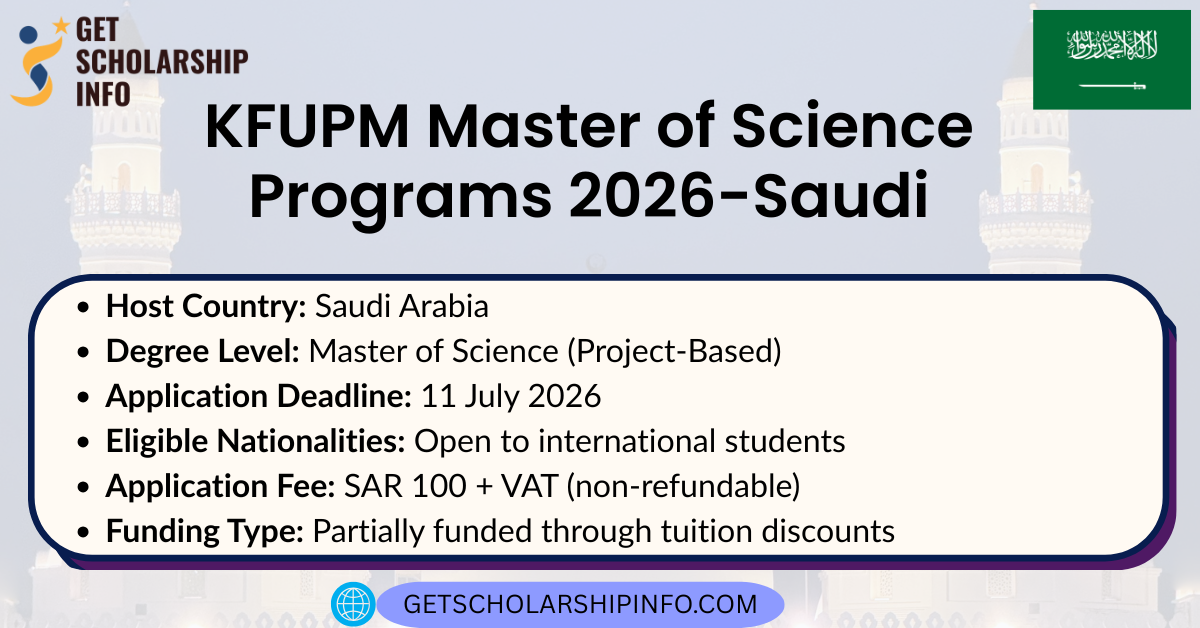 KFUPM Master of Science Programs 2026-Saudi