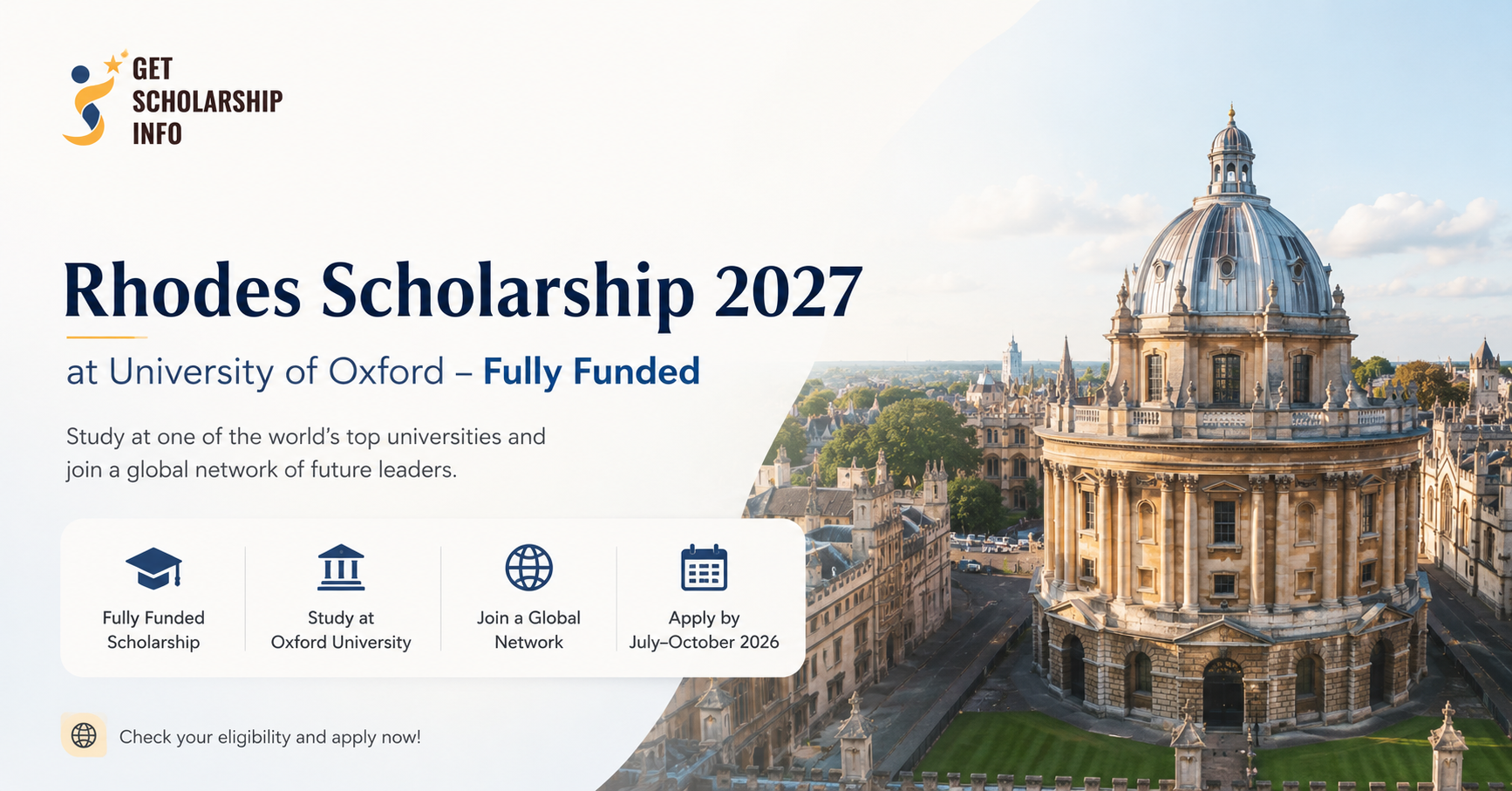 Rhodes Scholarship 2027 at Oxford