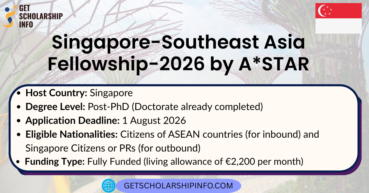 S-SEAF 2026 , Singapore-Southeast Asia Fellowship by ASTAR