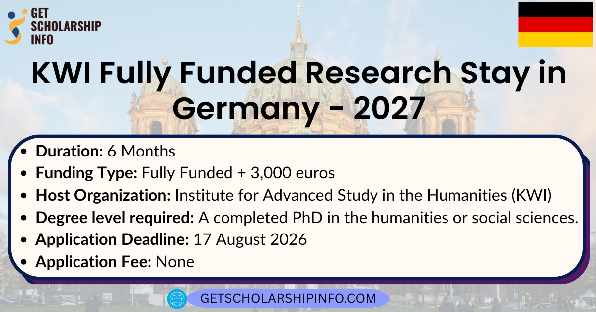 KWI Fully Funded Research Stay in Germany - 2027